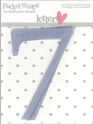 Heidi Grace - Inspire Me - Plastic Number Stickers 7 - 2/pk  (sold in 3's)